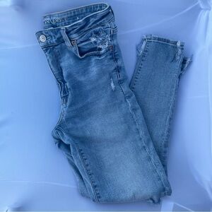 American Eagle Jeans Next Level Stretch Hi-Rise Jeggings Distressed size 8